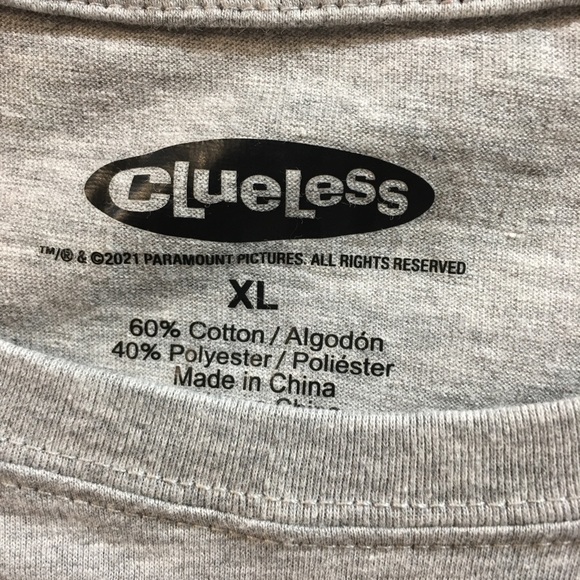 Clueless Junior’s/Girls  WHATEVER gray Short Sleeve T—Shirt XL - Picture 4 of 4